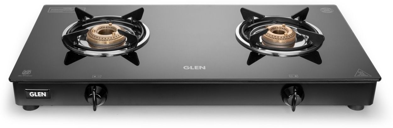 glen 2 Burner LPG Gas Stove | Toughened Glass Top | Extra Large | Brass Burners Glass Manual Gas Stove-picture-12