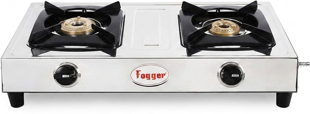Two Burner LPG Chulha With CI Burners Stainless Steel Manual Gas Stove-image-27