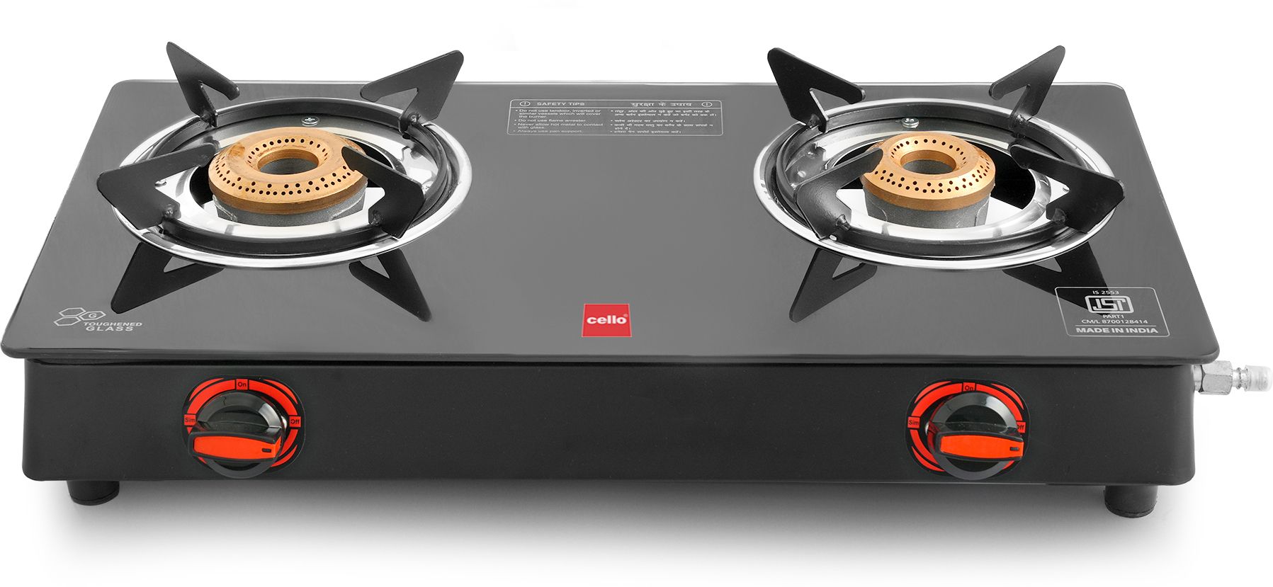 Trion 2 Burner Glass Manual Gas Stove