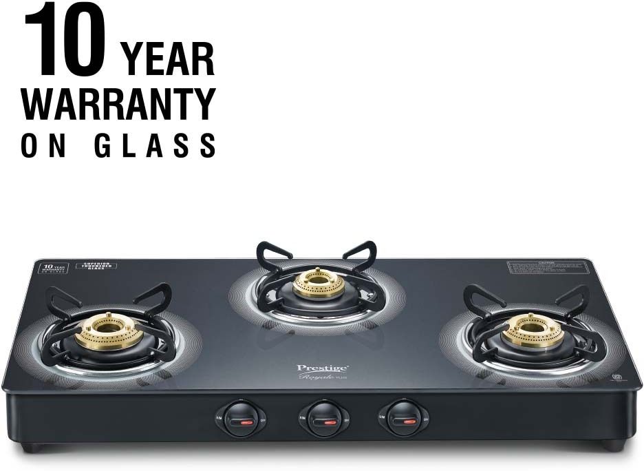 Royale Plus GT 03L Toughened Black Glass Top with Baati/Tandoor Stand Inside Glass Manual Gas Stove-image-33