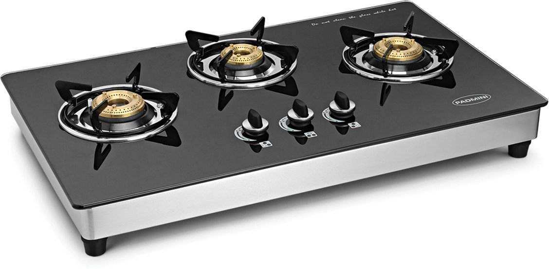 padmini Toughened Glass Gas Stove Forged Brass Burners Stainless Steel Matt Finish Frame Stainless Steel Automatic Gas Stove-picture-44