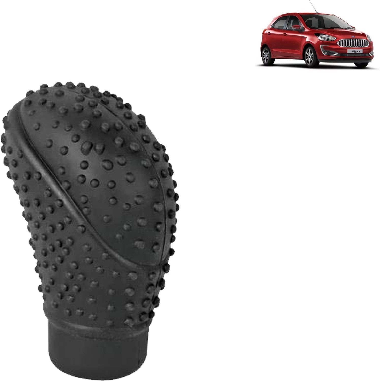 Anti-Scratch Soft Car Auto Silicone Nonslip Gear Shift Knob Protector Cover (Black) For Figo Gear Shift Collar-image-23