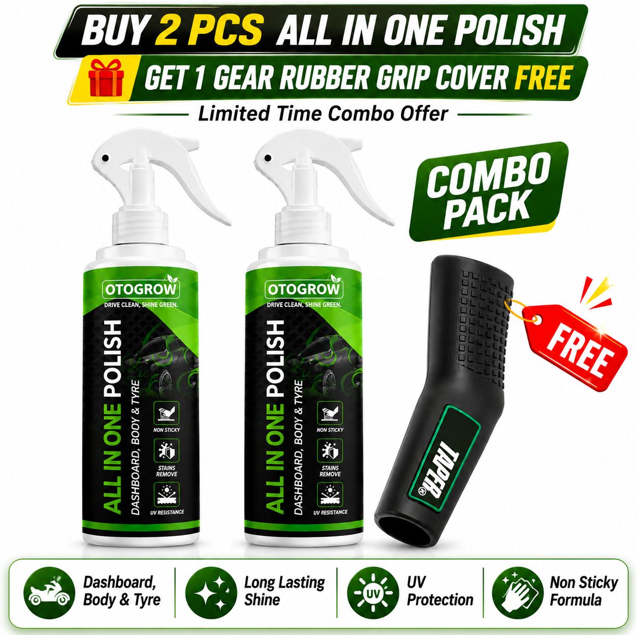 All in One Polish A1 And Shift Gear Protector Rubber Gear Shift Collar-image-17