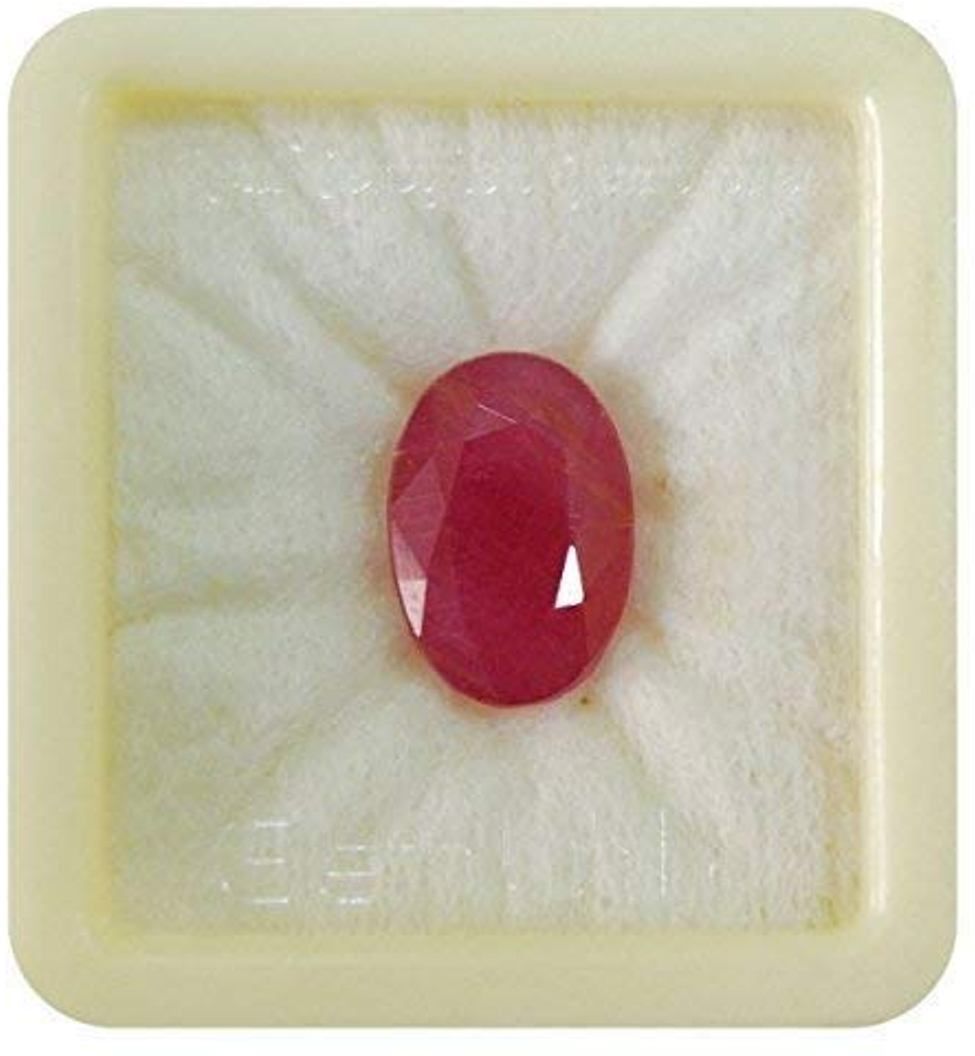 barmunda gems Red Cut Stimulated Ruby Gemstone