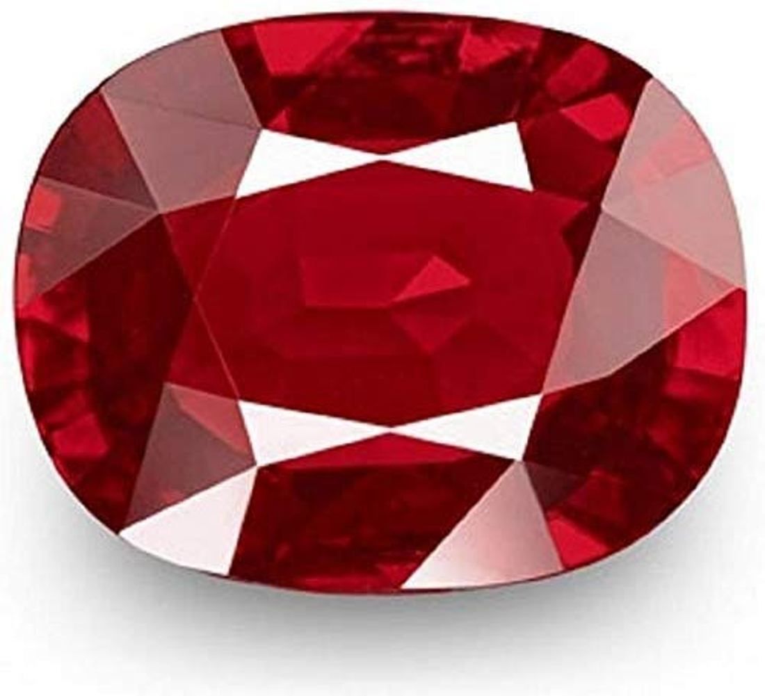 barmunda gems Red Cut Stimulated Ruby Gemstone