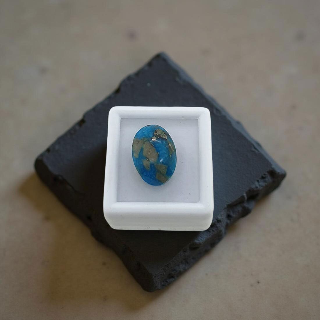 Sahiba Gems Blue, Silver Cut Natural Turquoise Gemstone-picture-22