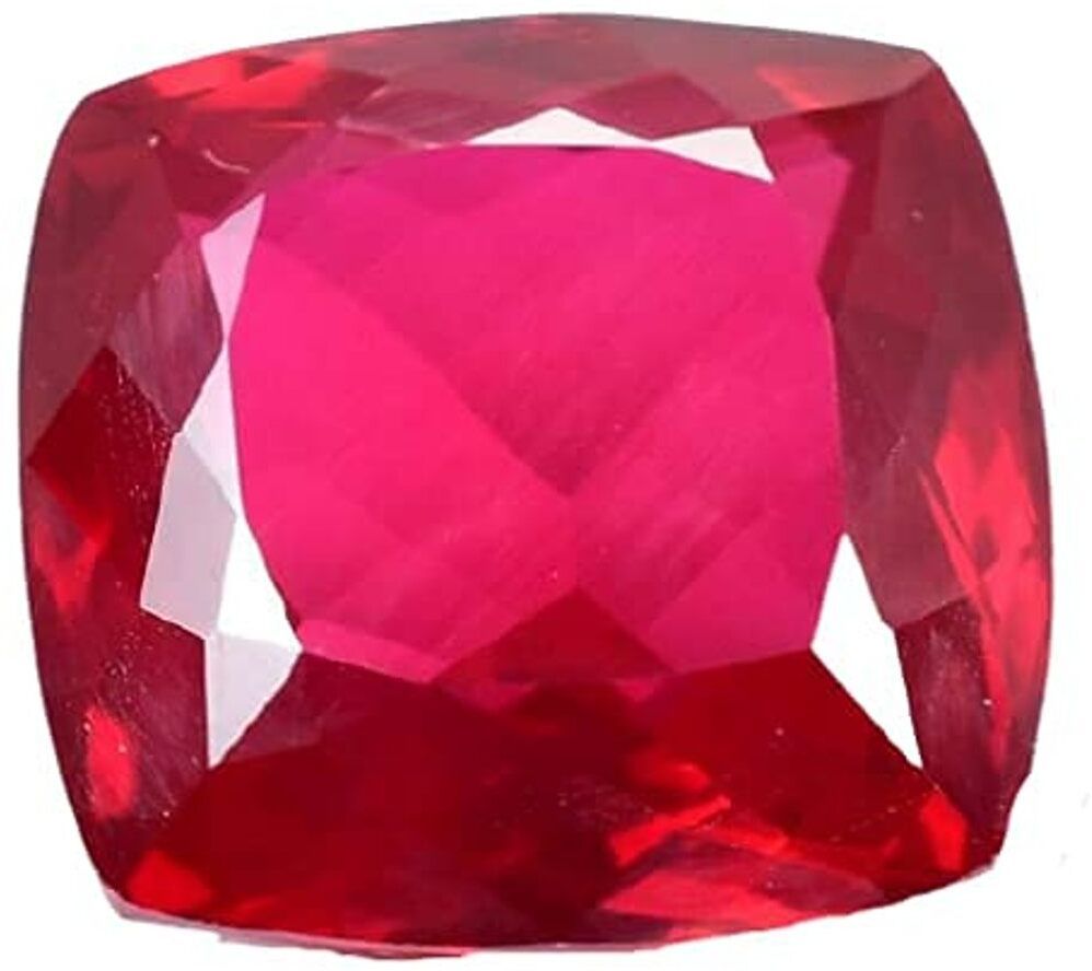 barmunda gems Red Cut Stimulated Ruby Gemstone