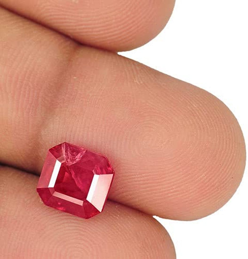 barmunda gems Red Cut Stimulated Ruby Gemstone