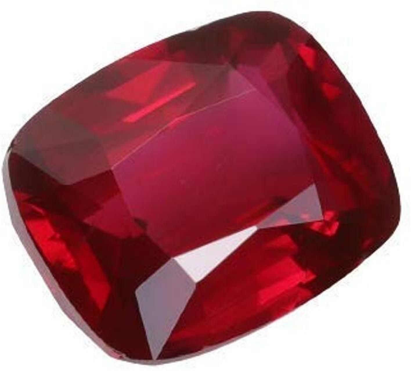 barmunda gems Red Cut Stimulated Ruby Gemstone