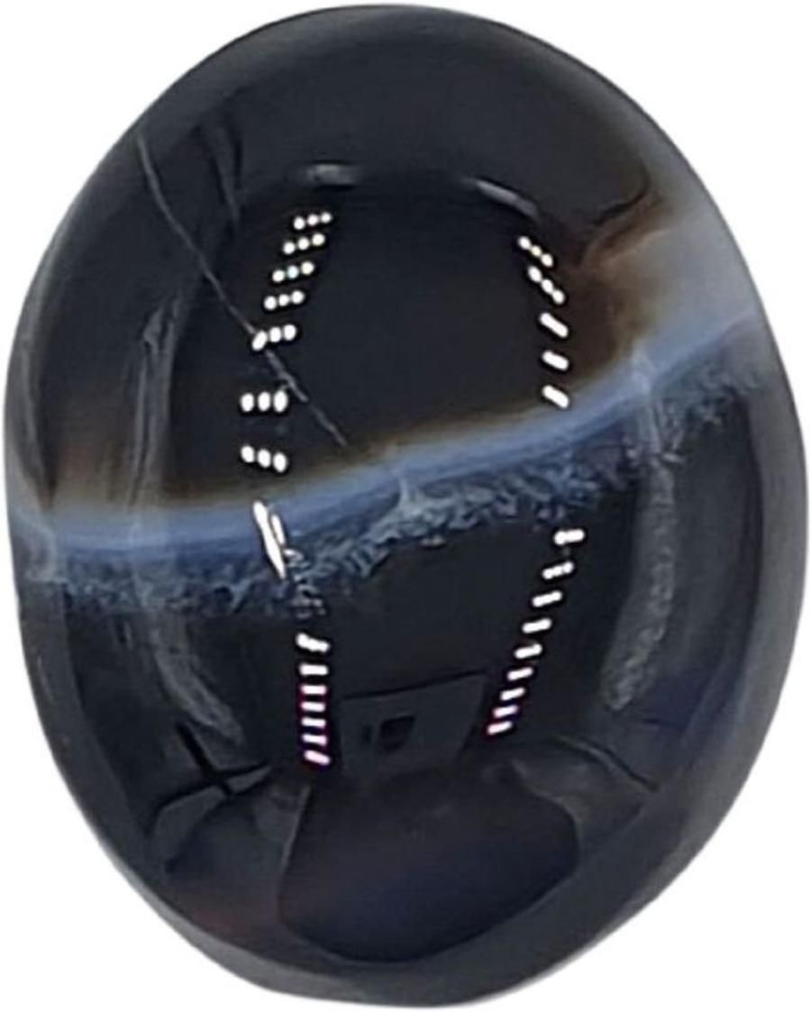 Sahiba Gems Black, Brown Cut Natural Agate Gemstone-picture-39