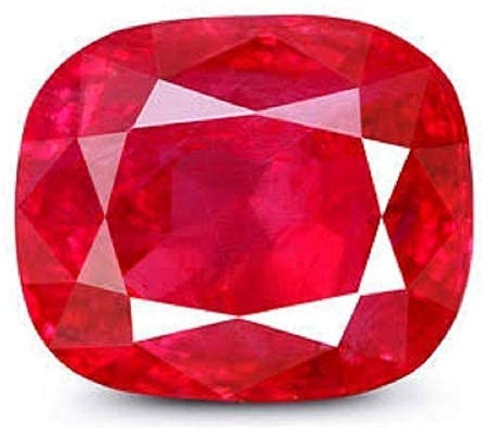 barmunda gems Red Cut Stimulated Ruby Gemstone