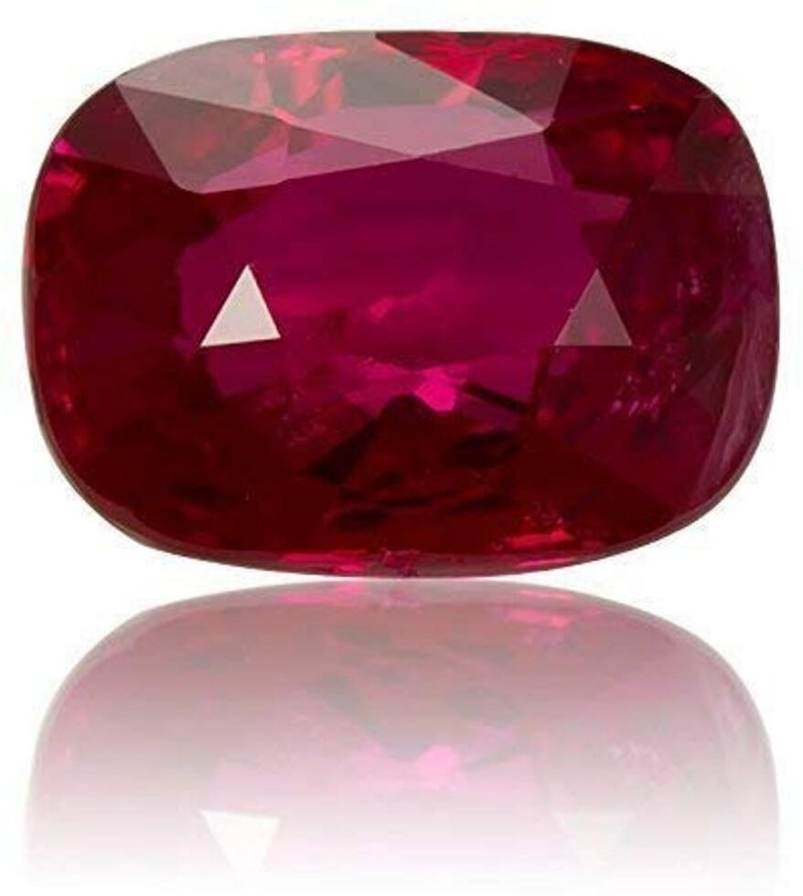 barmunda gems Red Cut Stimulated Ruby Gemstone