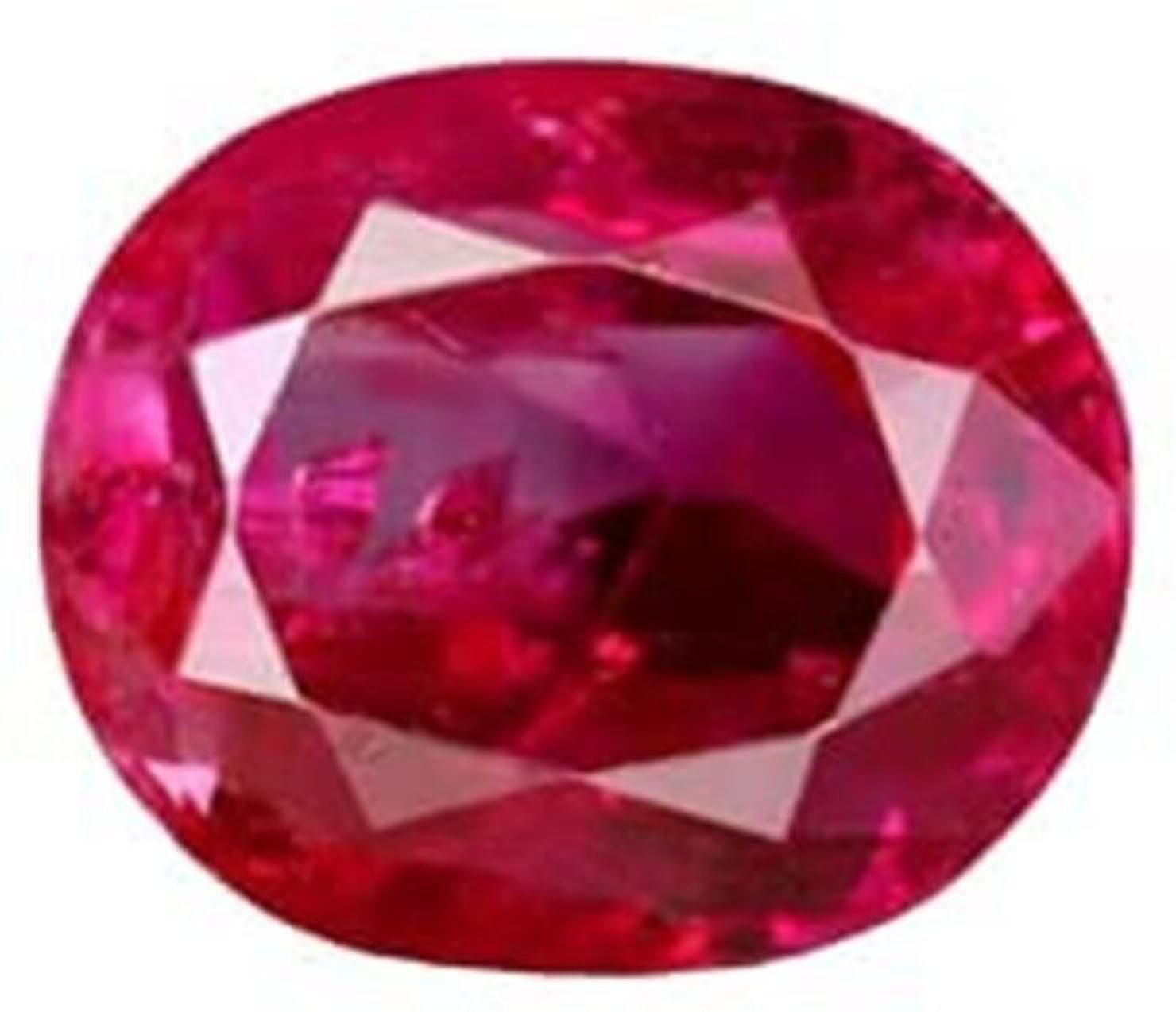 barmunda gems Red Cut Stimulated Ruby Gemstone