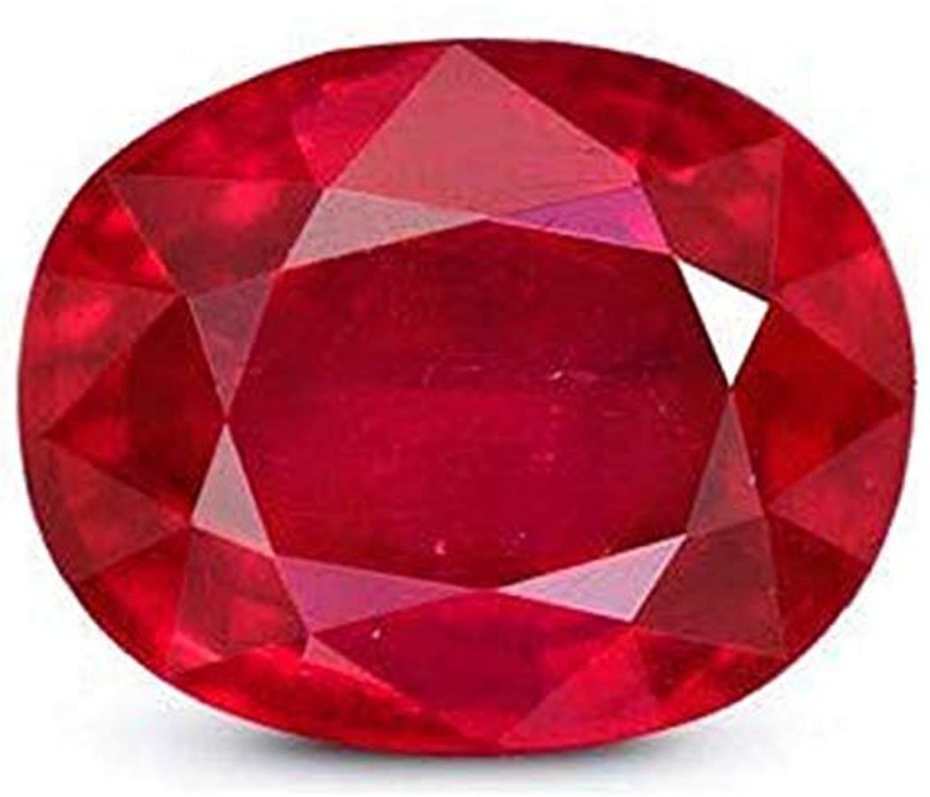 barmunda gems Red Cut Stimulated Ruby Gemstone