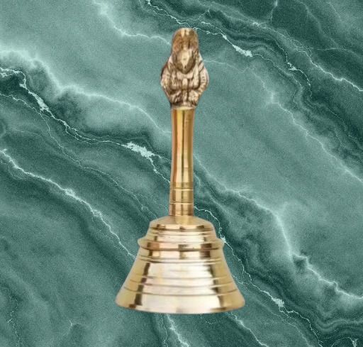 Premium Brass Garuda Idol Handle Bell Brass Pooja Bell