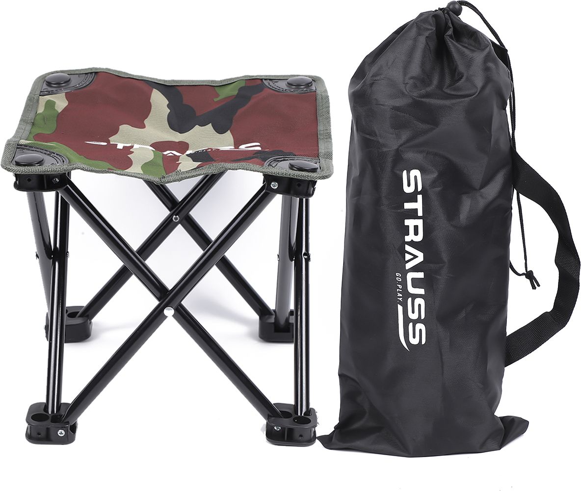 strauss Folding & Portable Camping Chair | 4 Legged Hiking, Beach Stool, Picnic Chair-picture-31