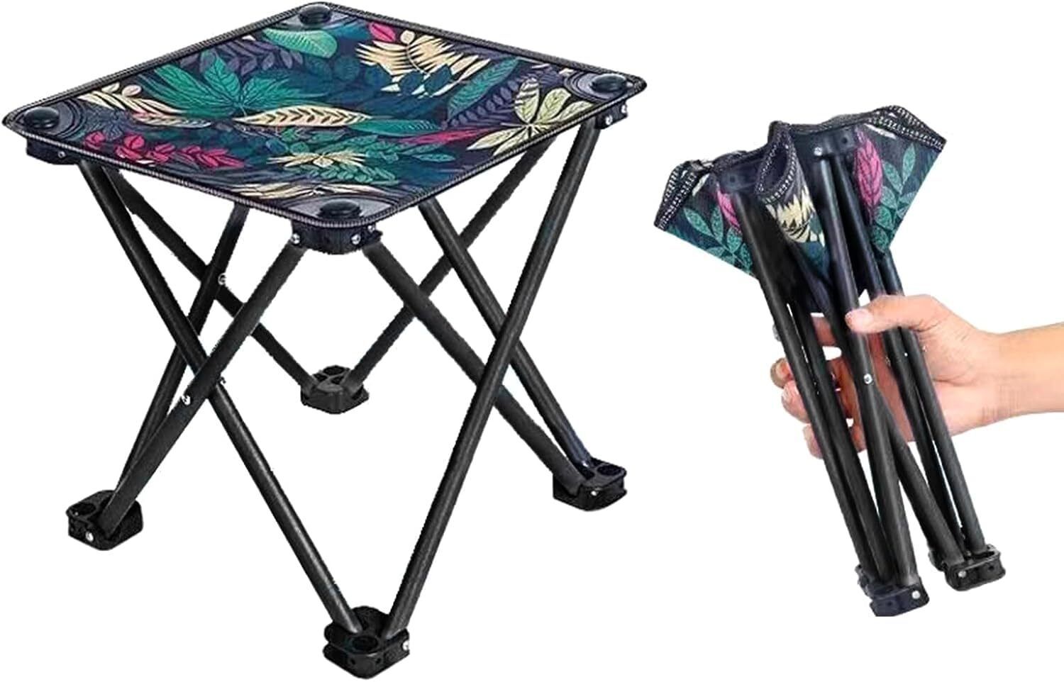 Foldable Leg Camping Stool Travelling Fishing Hiking Beach Garden Stool Chair