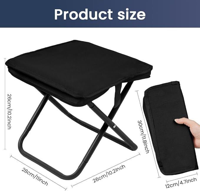 Folding Camping Stool Pocket Foldable Stool, Multifunctional Chair
