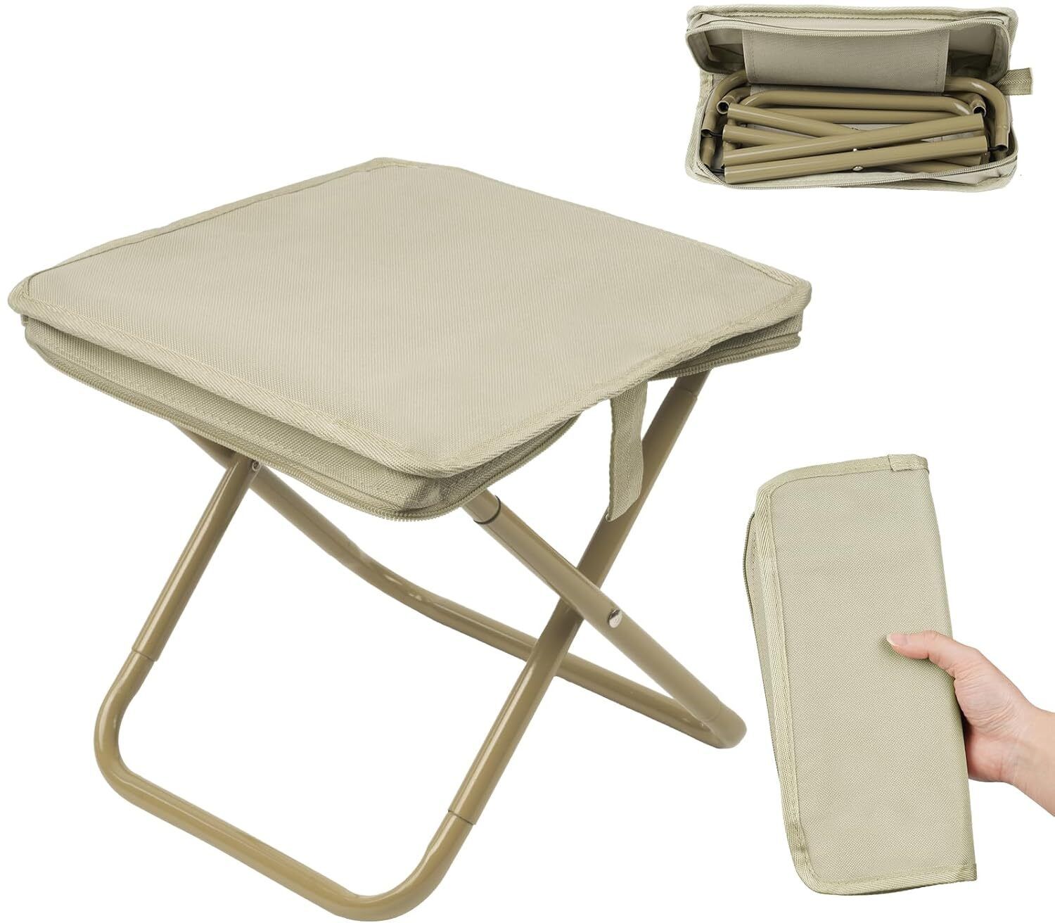 Folding Camping Stool Seat for Adults Fishing Stool Chair-image-36