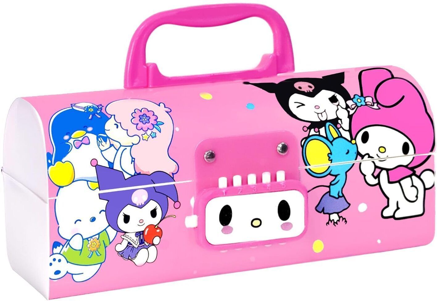 Kuromi Print Password Pencil Box for Girls and Boy Pencil Storage Compass Boxes Geometry Box-image-48