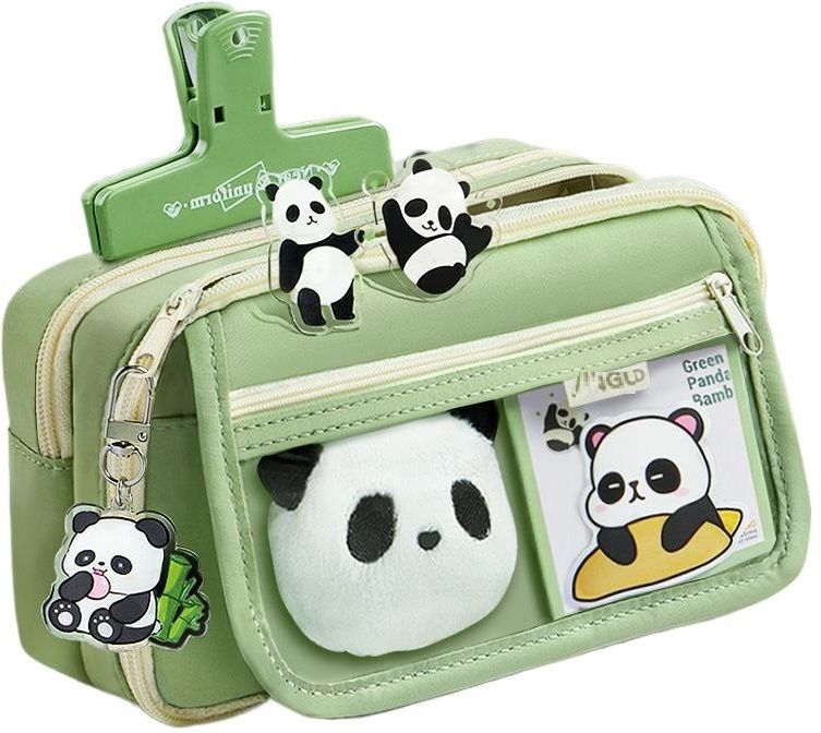 Panda Pencil pouch Stylish Large Capacity School stationery bag Pencil Case Geometry Box-image-45