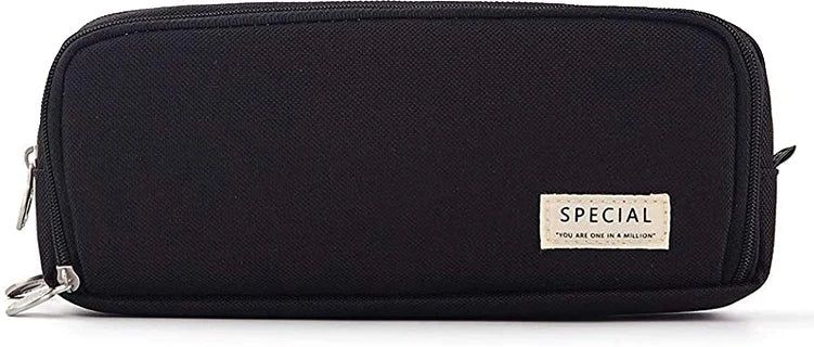 3 Compartment Pencil Case Stationary, Classes Imported Heavy Quality Pouch Geometry Box-image-44
