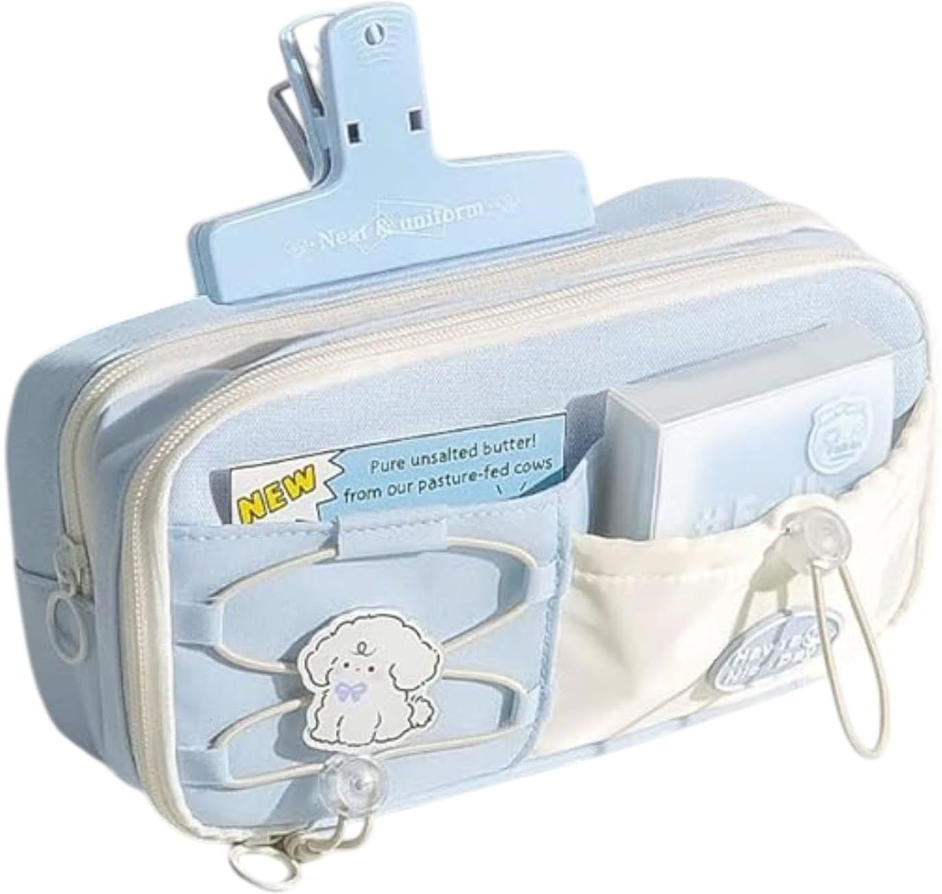 Pencil pouch Large Capacity Zipper Stationery bag boys girls pencil case 1 pencil pouch Art Canvas Pencil Box-image-4