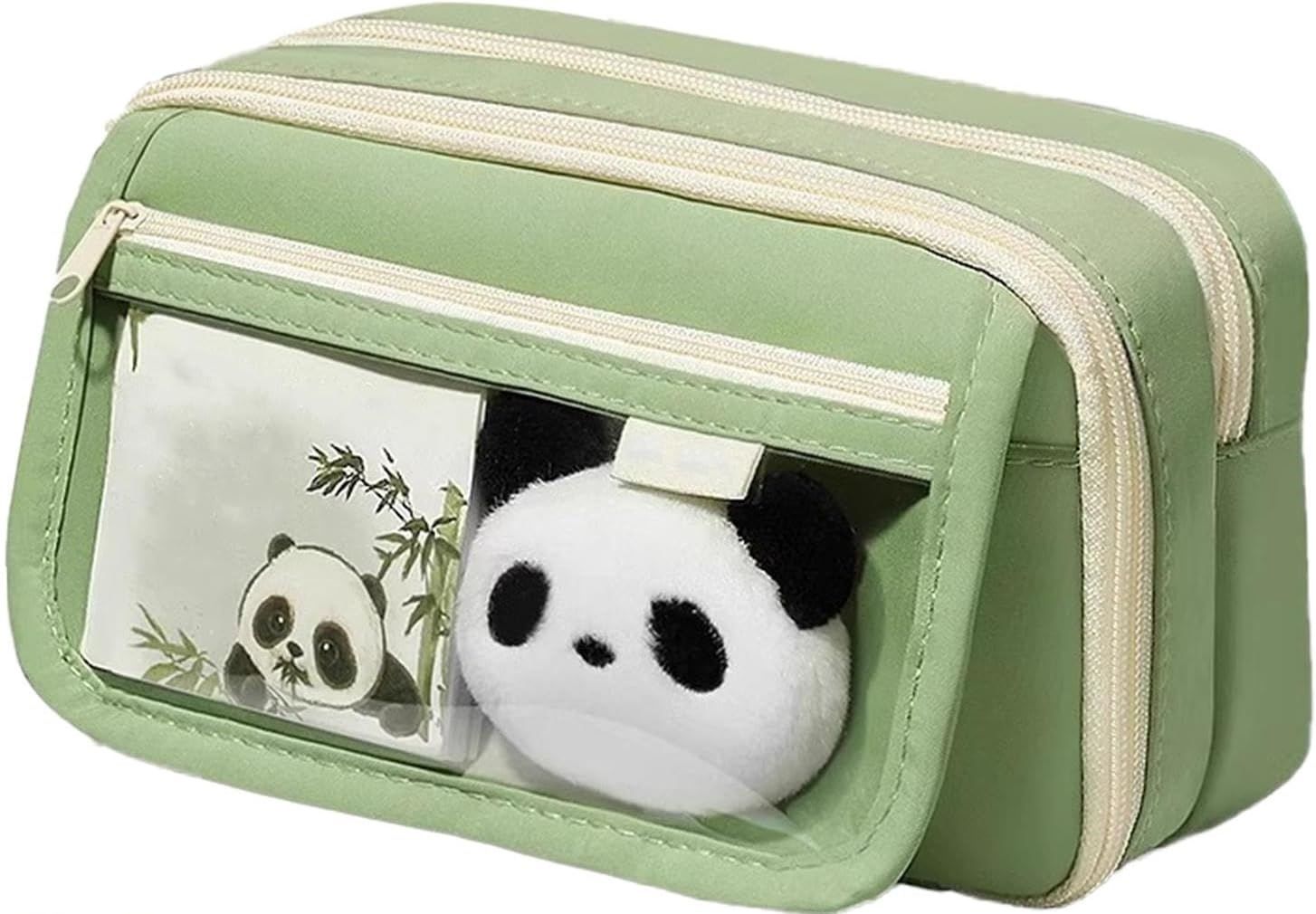 panda Pencil pouch Large Capacity School Pouch Bag Pouch Pencil Geometry Box