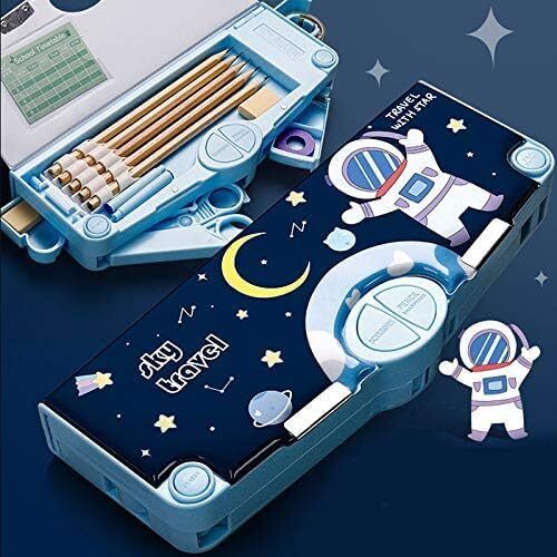 Astronaut Pencil Box for Boys Girls Kids Geometry Box