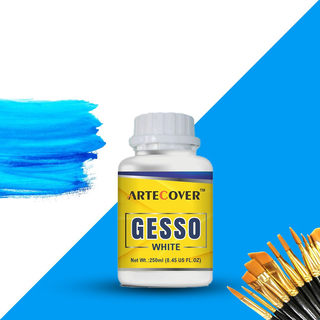 GESSO WHITE (250 ml) Acrylic, Medium Texture, White Gesso for Canvas, Oil Painting, Paint Formulations, Panels, Portraits-image-5