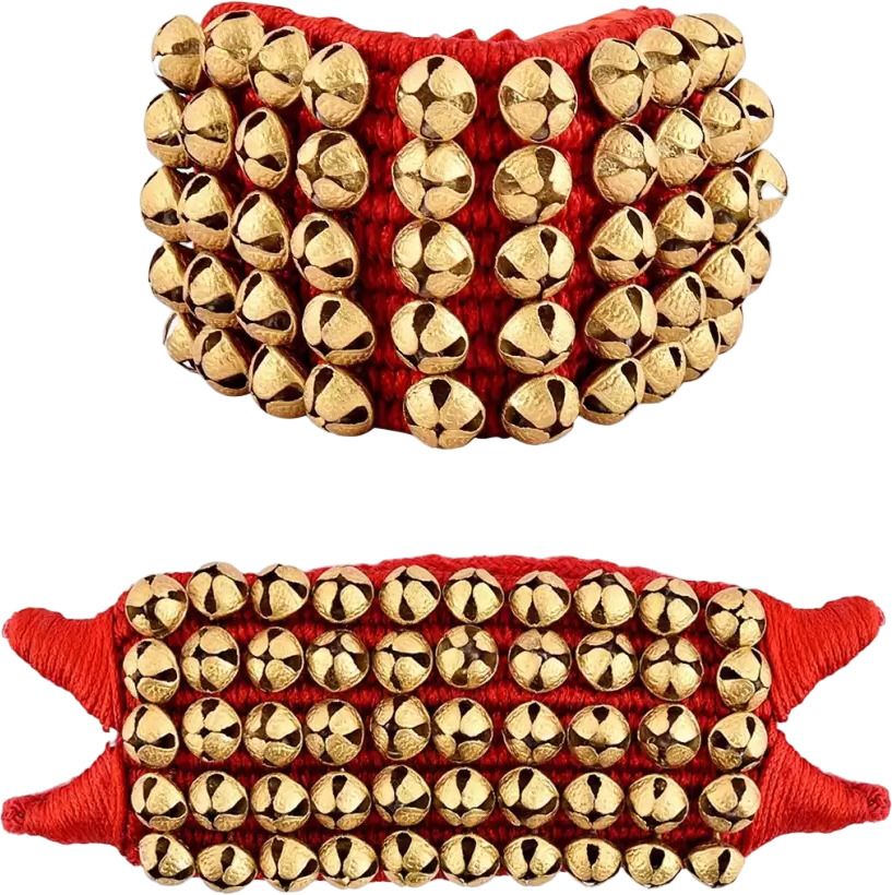 sksm Ghungroo 5 line Double String Pad Kuchipudi, Bharatanatyam, Bharata Muni, Kathak Ghungroo Bells-picture-25