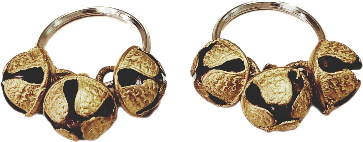 millensium 2pc Brass Ghungroo Kadi Fingers for Puja Aarti Hand Clapping Ring Pooja Bhajan Kartal Instrument-picture-20