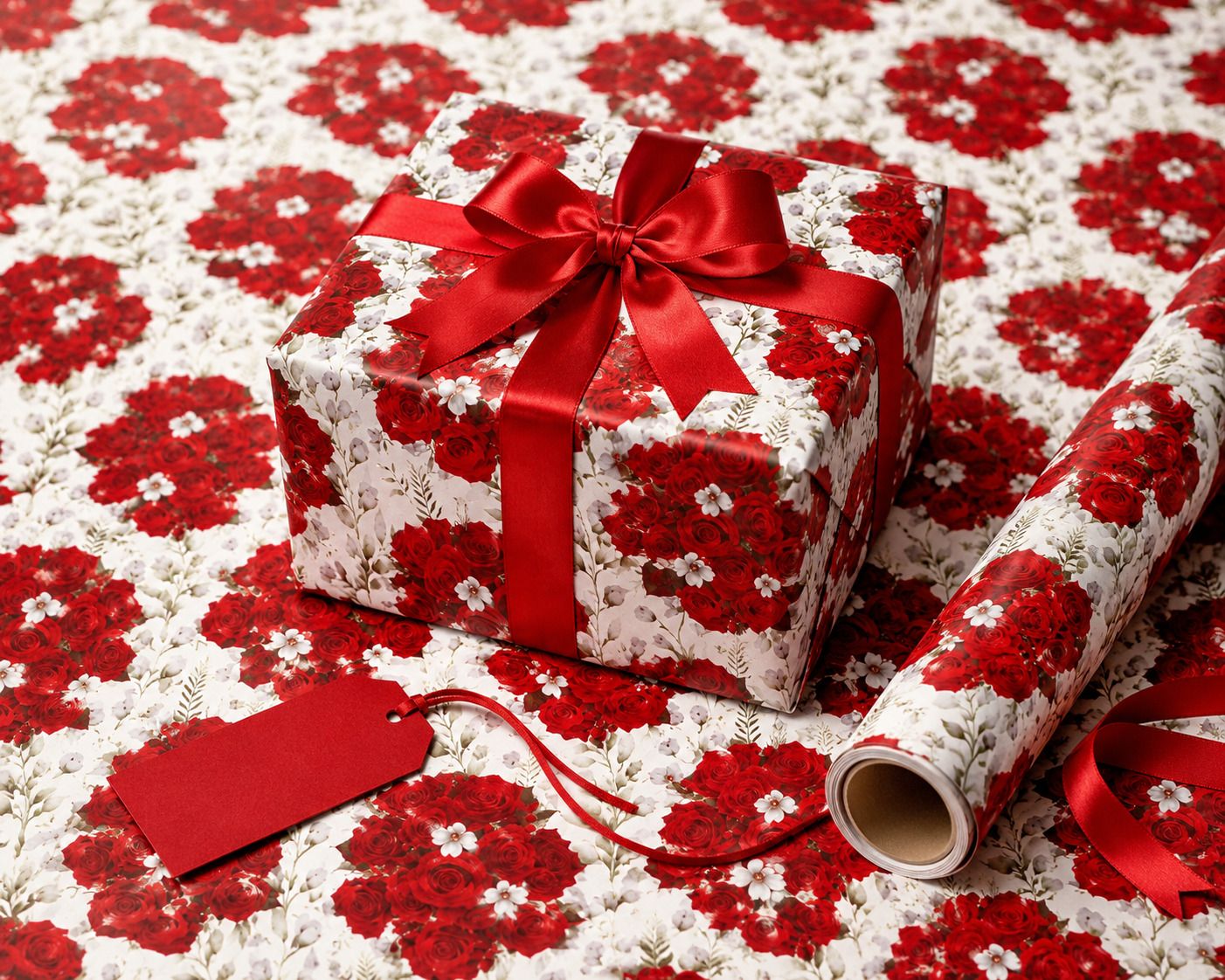 giftcovery Pack of 5 Sheets Gift Wrapping Paper 19X26 Inch Flower Paper, Velentine's Gift Wrapper Gift Wrapper-picture-2