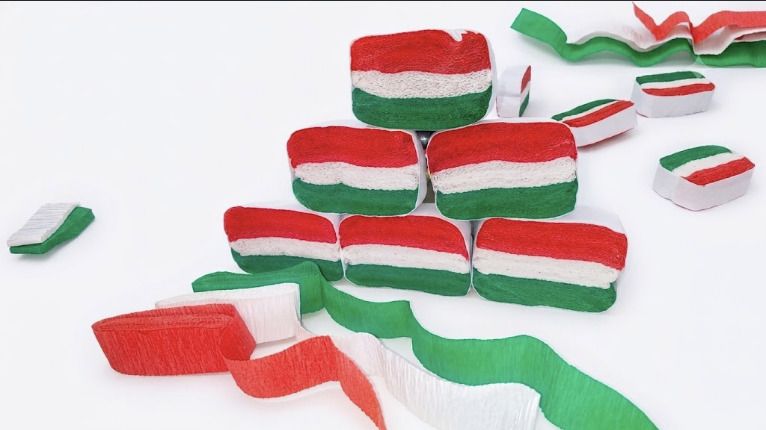 Tricolor indian flag 12 pieces plain Paper crape Gift Wrapper-image-8