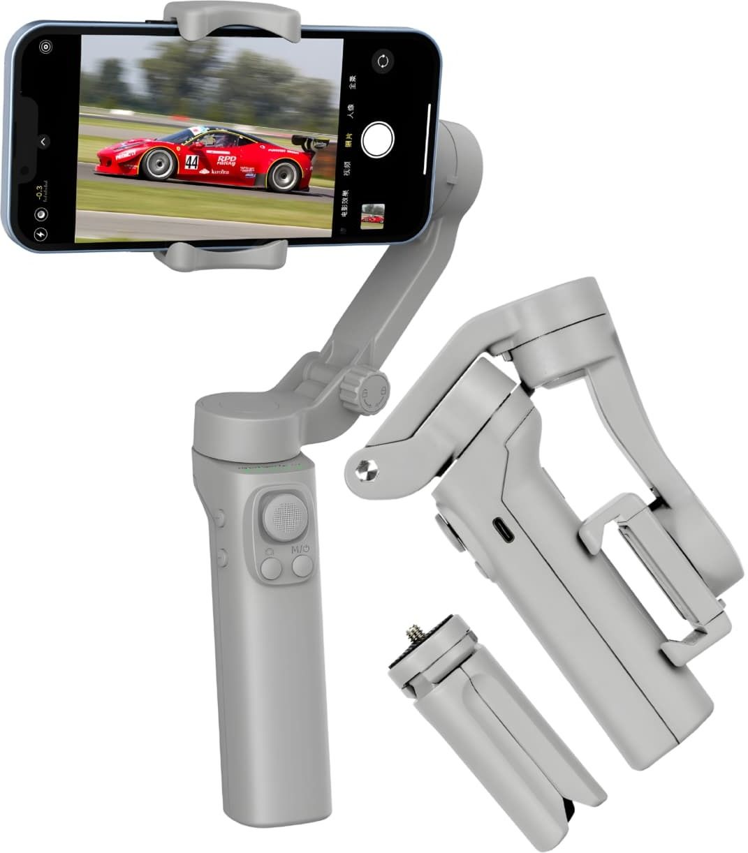 Omexcart F5 AI Face Tracking 3 Axis Stabilizer Smartphone Auto Balance Gesture Control 3 Axis Gimbal for Mobile-image-1