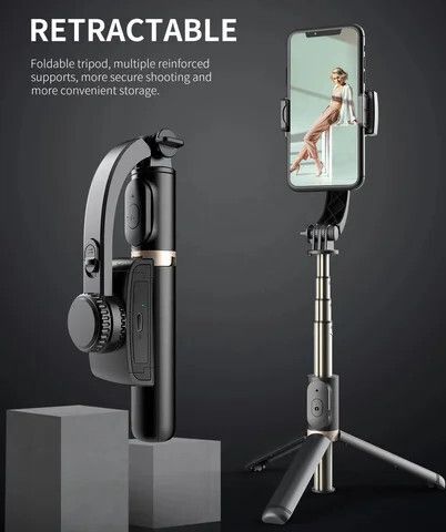 Pepino 1 Set Q08 Gimbal 1-Axis Anti-Shake STABILIZER Extendable Selfie Stick Single Gimbal for Mobile-image-31
