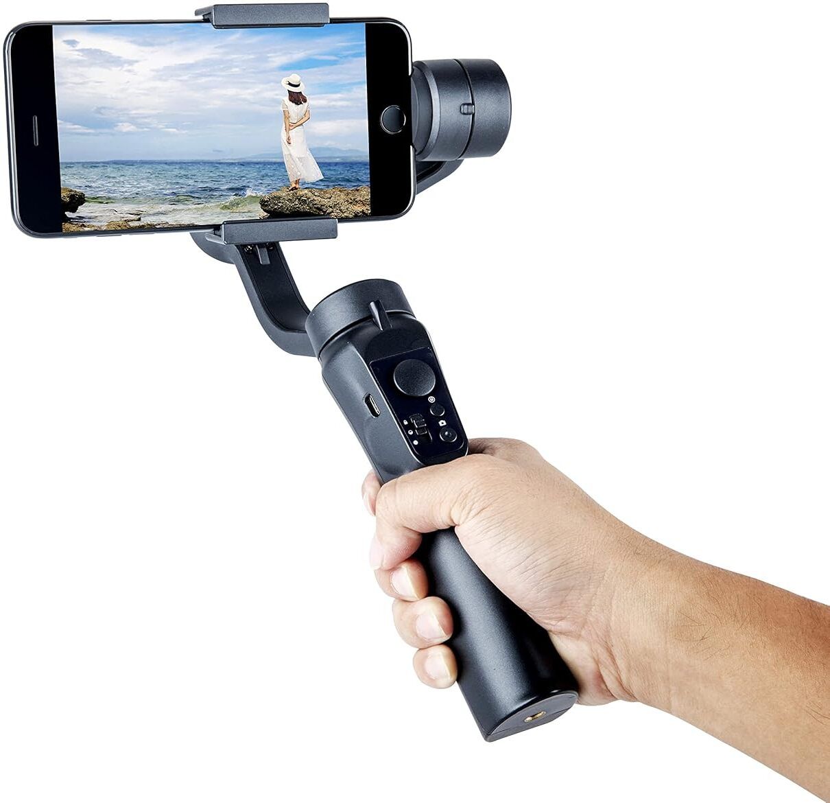IMMUTABLE 3-Axis Smartphone Gimbal Stabilizer with AI Face Tracking GV15 3 Axis Gimbal for Mobile-image-20
