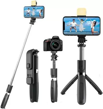 Shreevi Bluetooth Remote Selfie Light Stick Tripod Single Gimbal for Camera