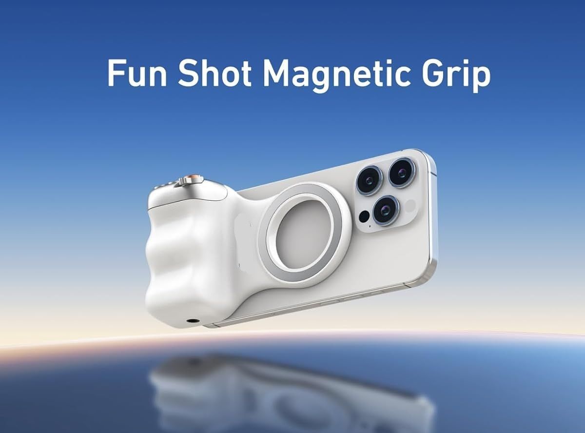 ASTOUND Magnetic Camera DSLR Style Shutter Grip for iOS & Android with Bluetooth Remote 2 Axis Gimbal for Mobile-image-45