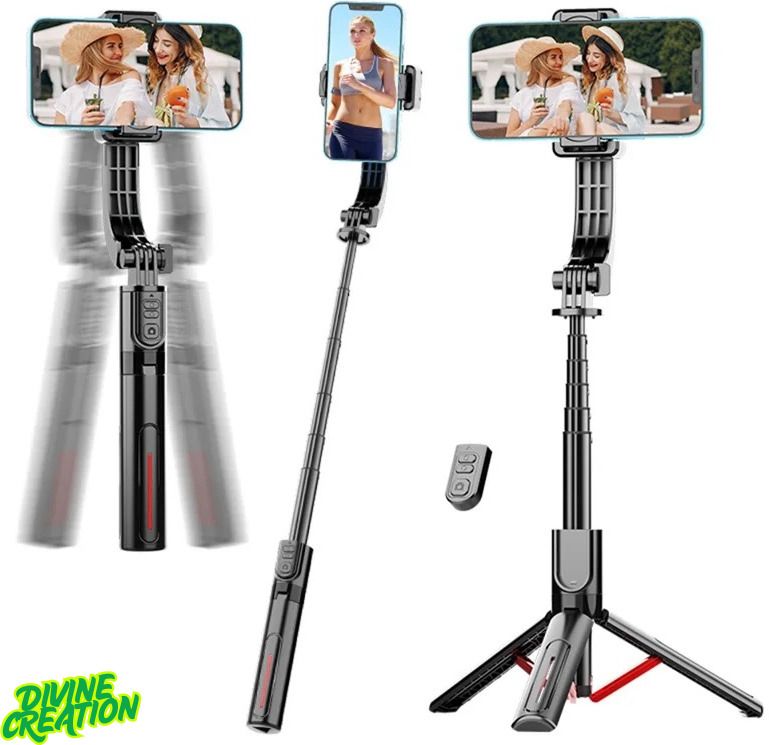 Divine creation C10 Pro 3-Axis Handheld Stabilizer Gimbal | Anti-Shake Video Recording Tool D95 3 Axis Gimbal for Mobile-image-48