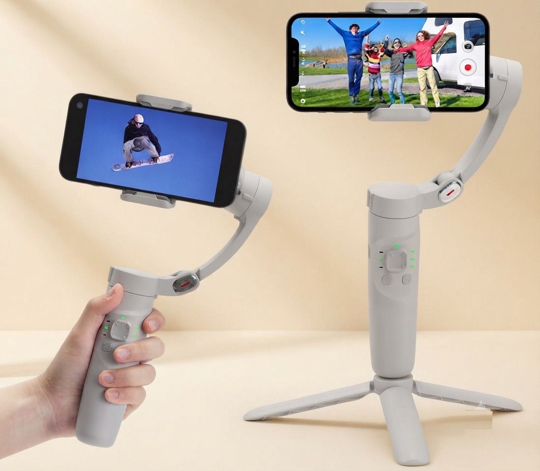 ASVON M1 3-Axis Phone Gimbal with Tripod | Portable Stabilizer for Vlog & Reels 3 Axis Gimbal for Mobile-picture-21