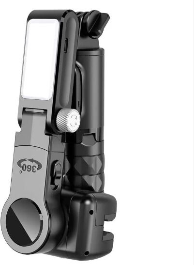 VRINDIX Q18 360°Rotation Gimbal with LED Light Handheld Mobile Stabilizer for Vlog&Reels 3 Axis Gimbal for Mobile