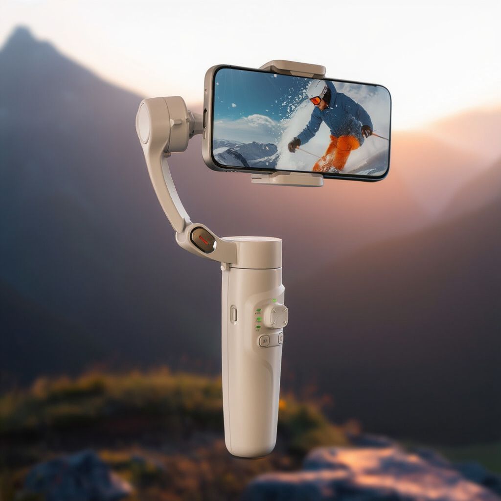 Divine creation M1 3-Axis Gimbal Stabilizer | AI Face Tracking, Smooth Video, Foldable D185 3 Axis Gimbal for Mobile-picture-28