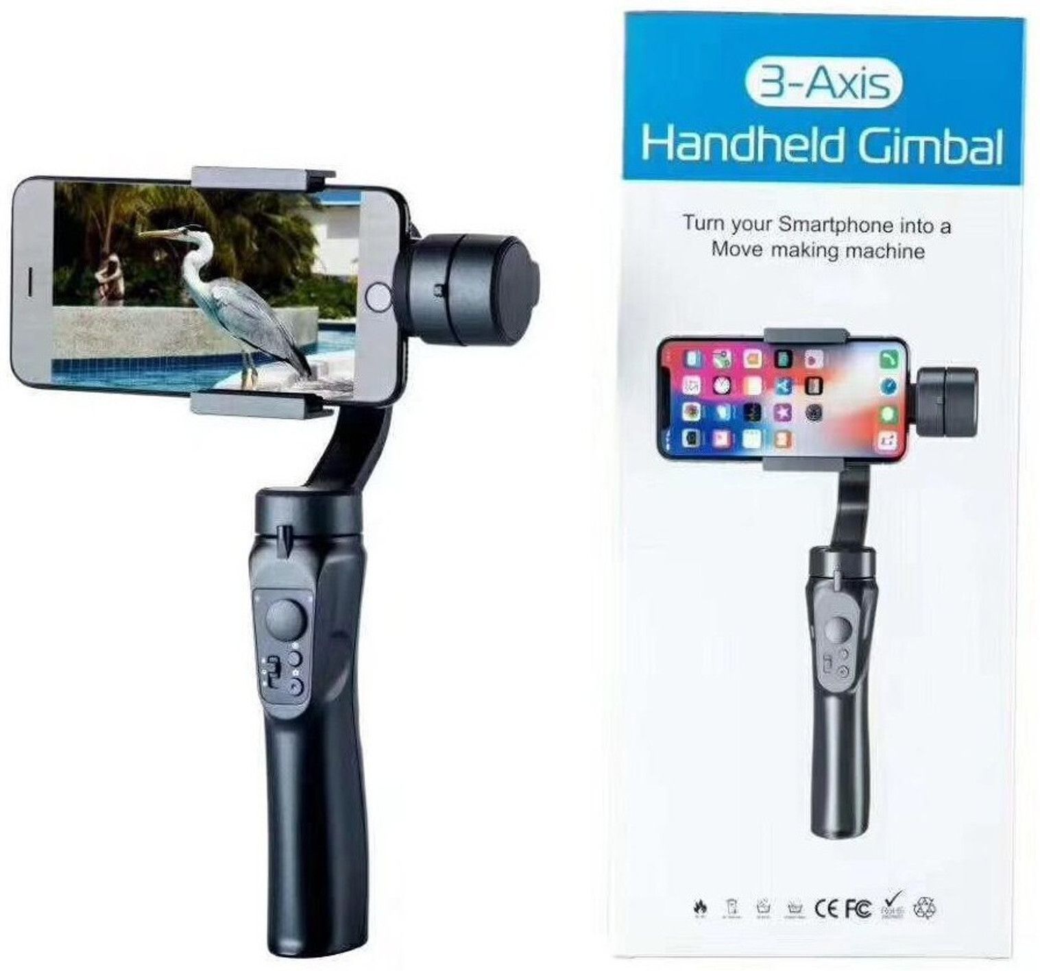 IMMUTABLE 3-Axis Smartphone Gimbal Stabilizer with AI Face Tracking GV13 3 Axis Gimbal for Mobile-image-32