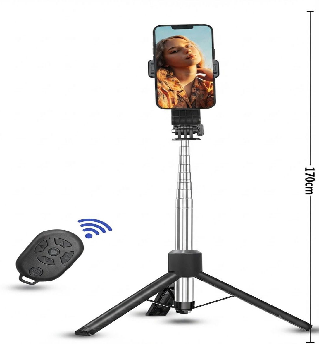 Wanzhow Professional 170CM Stand | Foldable Phone Holder with Bluetooth Remote Single Gimbal for Mobile-picture-42