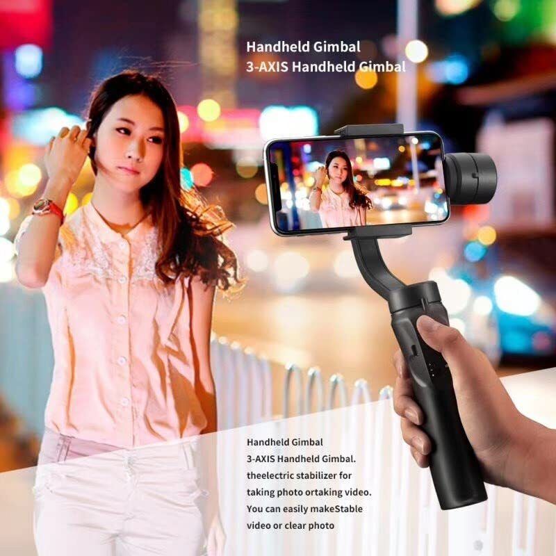 ENMORA SSE-3-Axis Smartphone Gimbal Stabilizer with AI Face Tracking GV6 3 Axis Gimbal for Mobile-image-45