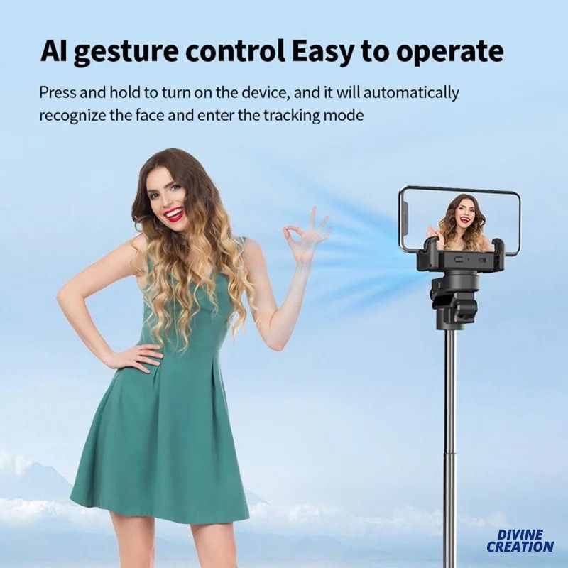 Divine creation C10 Pro 3-Axis Handheld Stabilizer Gimbal | Anti-Shake Video Recording Tool D419 3 Axis Gimbal for Mobile-image-42