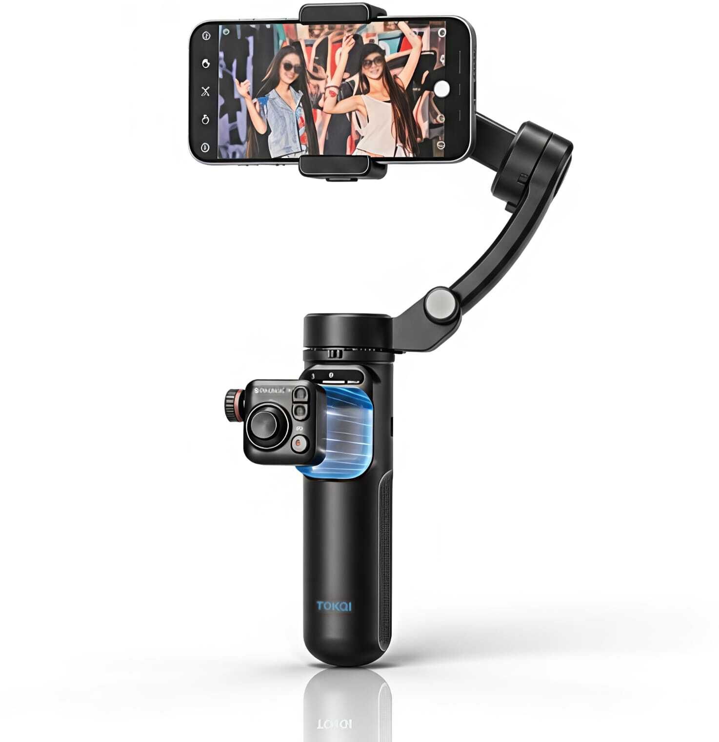 zone alpha MO-2 3-Axis Smartphone Gimbal with AI Face Tracking, 36H Battery & Tripod 3 Axis Gimbal for Mobile-image-4