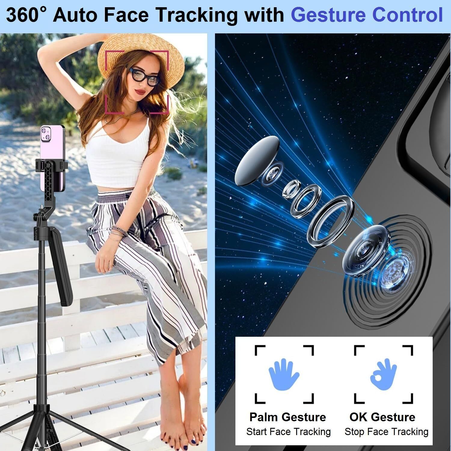 A CONNECT Z Gimbal Stabilizer for Creative Shooting 3 Axis Gimbal for Mobile-image-19