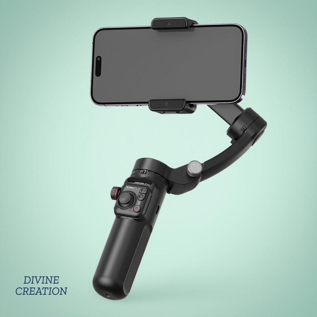 Divine creation M02, 3-Axis Handheld Gimbal Stabilizer Anti-Shake Video AI Stabilization B9 3 Axis Gimbal for Camera, Mobile-picture-13